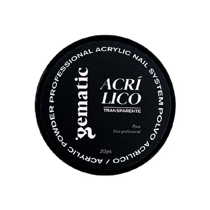 Acrilico De Uñas Gematic Transparente