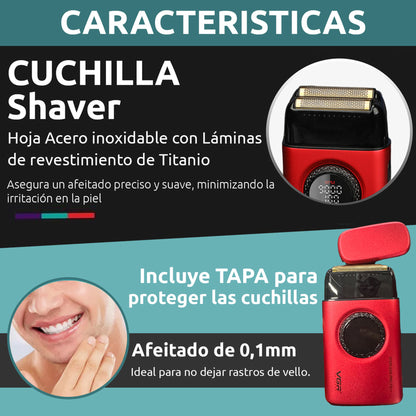 Combo Shaver + Patillera VGR V977 Y V377 Colores Surtidos