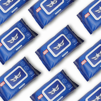 Pack x 24 Pañitos Húmedos Marvel Cosmos Capitán America