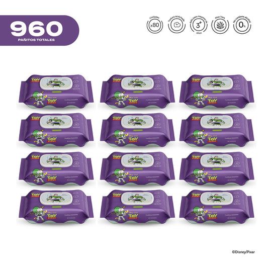 Pack x 12 Pañitos Húmedos Pixar Toy Story Niños Buzz Lightyear