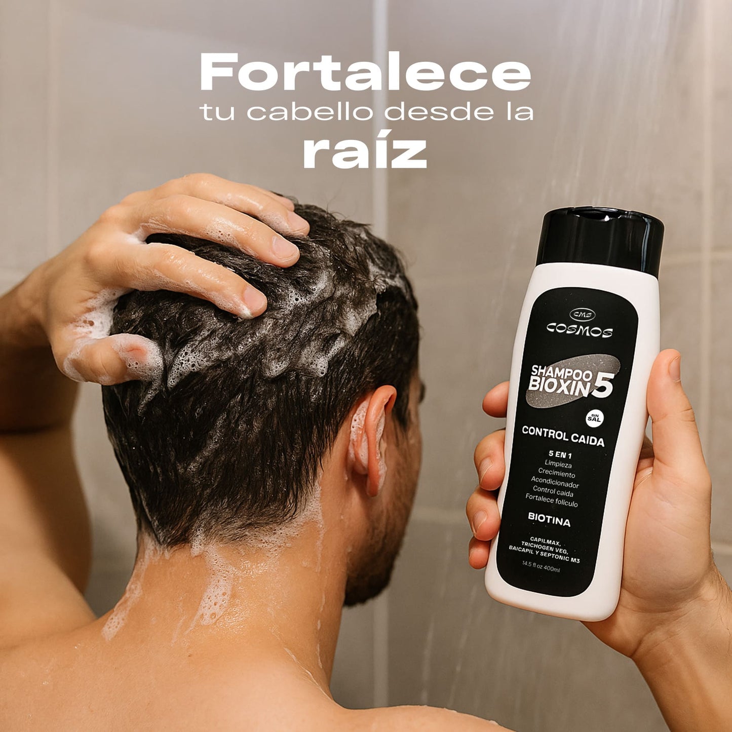 Shampoo Anticaída Masculino CMS Cosmos Bioxin 5