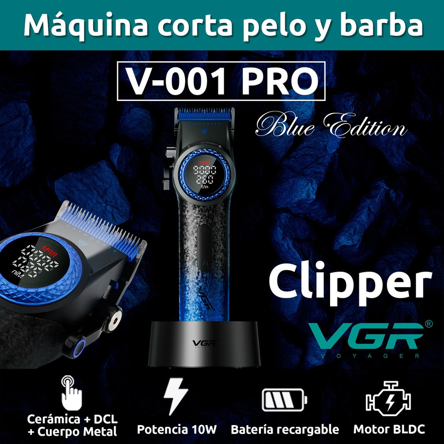 Maquina De Corte Inalambrica VGR V001 Blue Edition